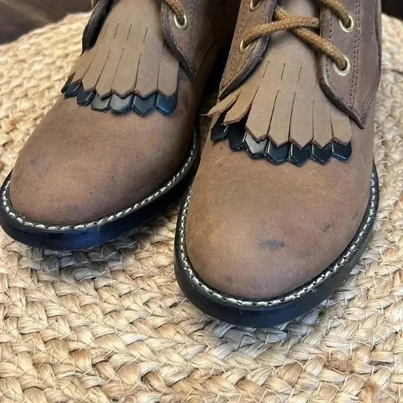 Vintage Acme Leather Lace Up‎ Boots - Picture 2 of 12